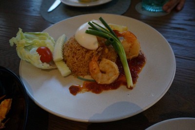 ข้าวผัดมันกุ้งพริกขี้หนูสด