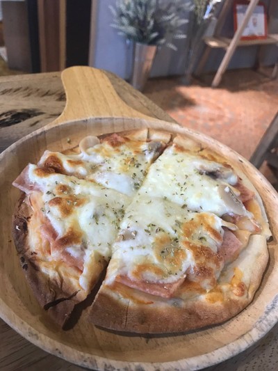 พิซซ่าหน้าคาโบนาร่า+แฮม เบคอน