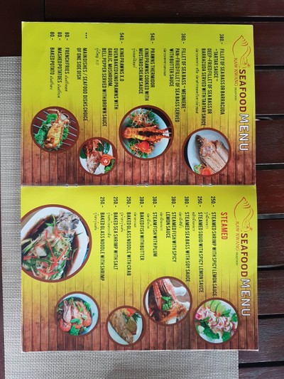 ป้ายราคาหรือสมุดเมนู