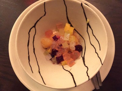 Melon shaved ice & jellies coconut, mango, rambutan