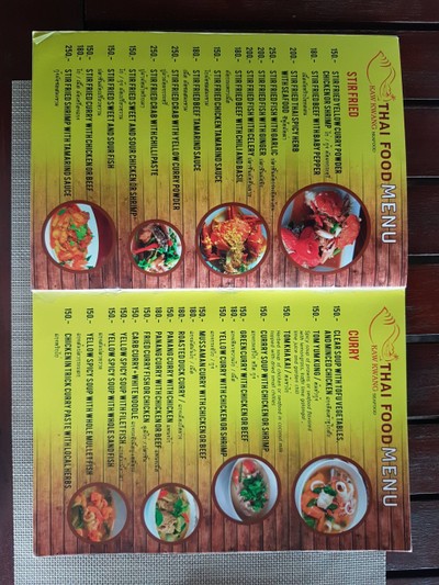 ป้ายราคาหรือสมุดเมนู