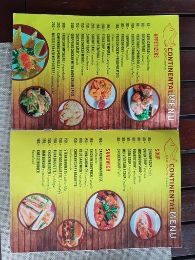 ป้ายราคาหรือสมุดเมนู