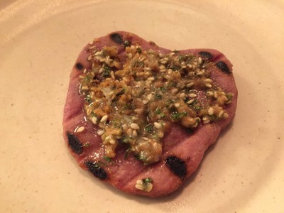 Complimentary Purple Jam flatbread