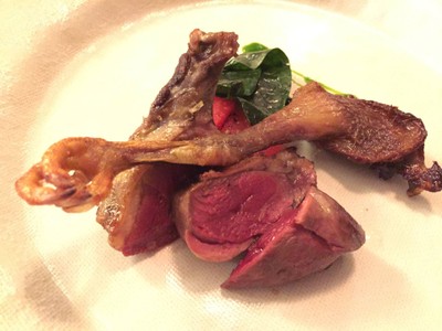 Pigeon & roasted watermelon wild pepper leaf