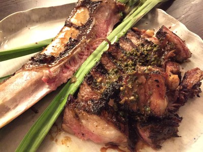 Bone-in thai wagyu short rib, grilled peppercorn, pandan