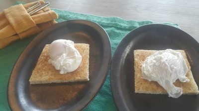 poached egg .