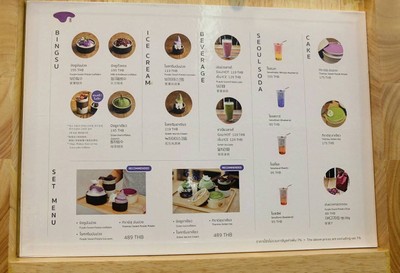 ป้ายราคาหรือสมุดเมนู