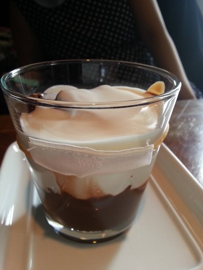 Warm Rum Chocolate Brownie And Cream Shot