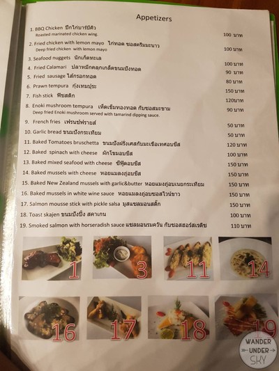 ป้ายราคาหรือสมุดเมนู