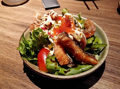 Mini Skin salmon salad