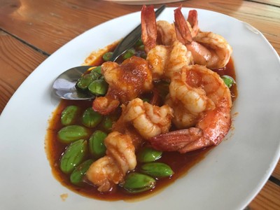 กุ้งผัดสะตอ