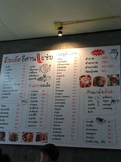 ป้ายราคาหรือสมุดเมนู
