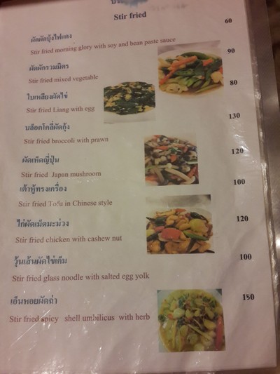 ป้ายราคาหรือสมุดเมนู