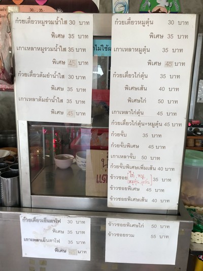 ป้ายราคาหรือสมุดเมนู
