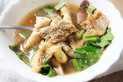 ต้มโคล้งปลาสลิดทอด ต้มโคล้งปลาสลิดทอด