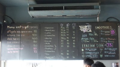 ป้ายราคาหรือสมุดเมนู