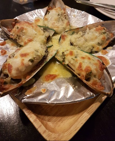 หอยแมลงภู่อบชีส