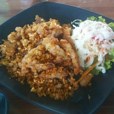 กั้งทอดกระเทียม