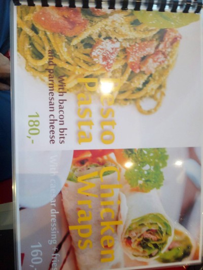 ป้ายราคาหรือสมุดเมนู