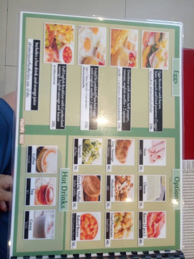 ป้ายราคาหรือสมุดเมนู