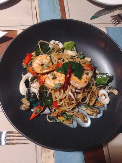 สปาเกตตี้ผัดขี้เมาทะเล