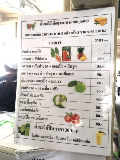 ป้ายราคาหรือสมุดเมนู