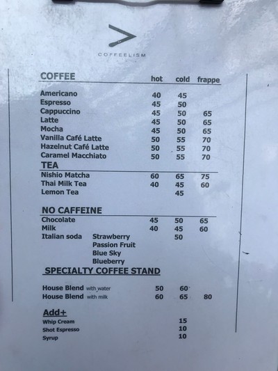 ป้ายราคาหรือสมุดเมนู