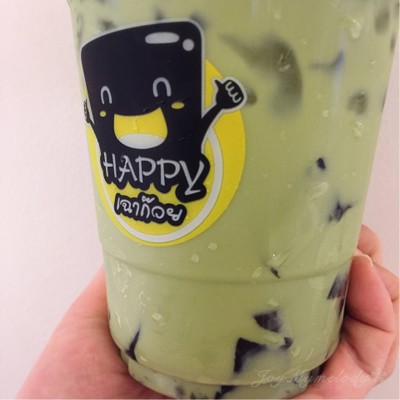 แฮปปี้ชาเขียว (Green tea + Grass Jelly)