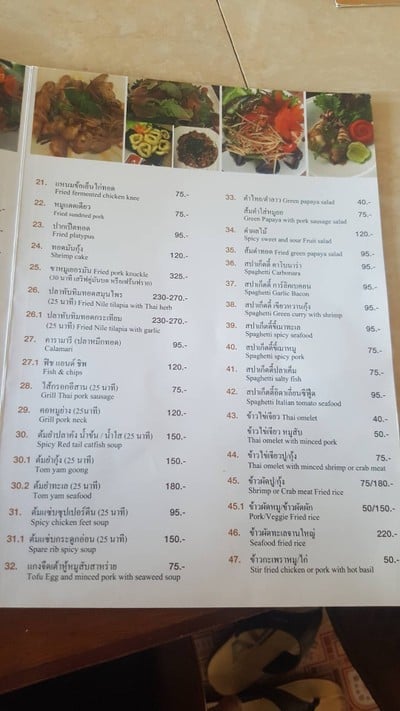 ป้ายราคาหรือสมุดเมนู