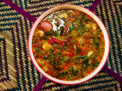 ต้มยำรวมมิตรทะเลหม้อไฟ (น้ำข้น)