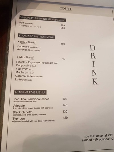 ป้ายราคาหรือสมุดเมนู