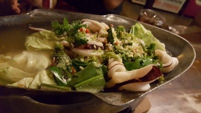 ปลาหมึกนึ่งมะนาว