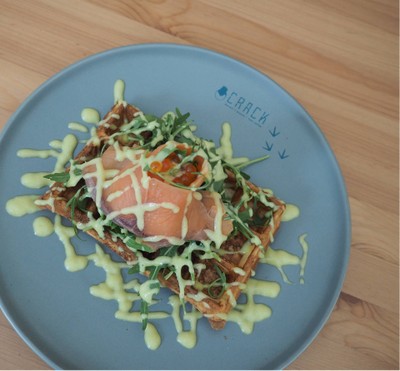 Nara Wasabi Smoked Salmon Waffle