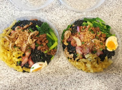 บะหมี่แห้งเส้นชาโคล (50฿)