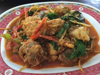 ปลาบึกผัดฉ่า