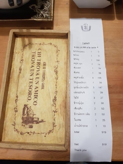 ป้ายราคาหรือสมุดเมนู