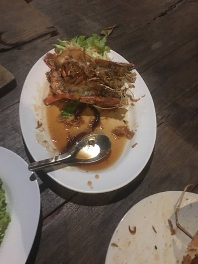 กุ้งราดซอสมะขาม
