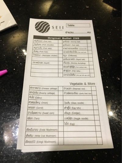 ป้ายราคาหรือสมุดเมนู