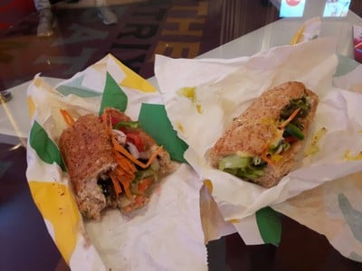 เมนูของร้าน Subway สยามพารากอน
