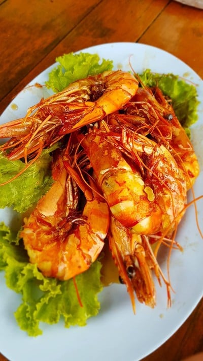 กุ้งคั่วน้ำปลา