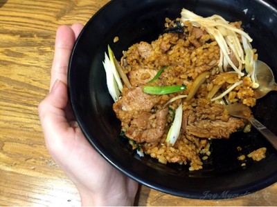 Korean style Pork Fried Rice + Soup ข้าวผัดหมูเกาหลี + ซุป