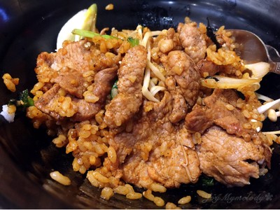 Korean style Pork Fried Rice + Soup ข้าวผัดหมูเกาหลี + ซุป