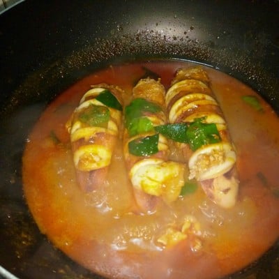 วิธีทำ แพนงปลาหมึกยัดไส้