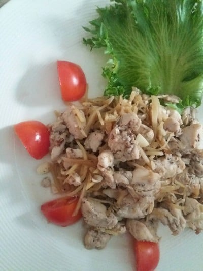 วิธีทำ ไก่กระเทียมพริกไทผัดขิง