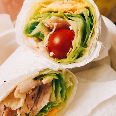 Chicken Wrap With Non Fat Cheese 