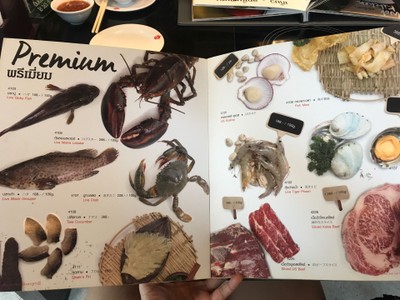 ป้ายราคาหรือสมุดเมนู