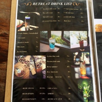 ป้ายราคาหรือสมุดเมนู