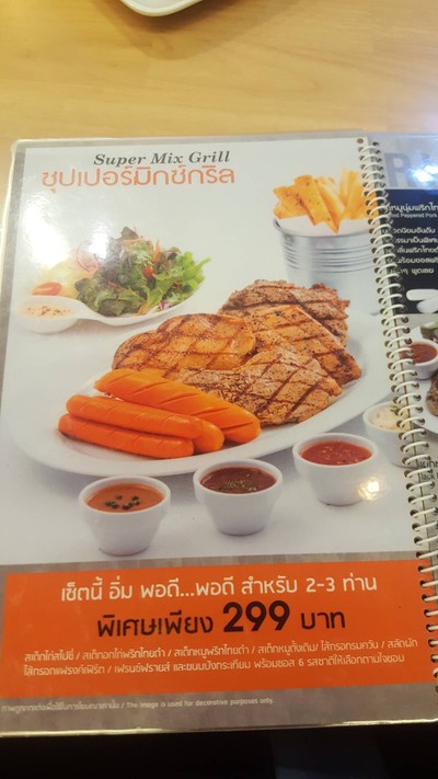 ป้ายราคาหรือสมุดเมนู