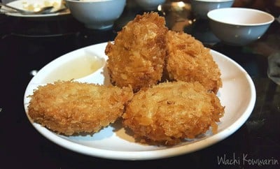 เมนูของร้าน นาจอกกุ้งเผา นครพนม