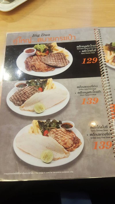 ป้ายราคาหรือสมุดเมนู